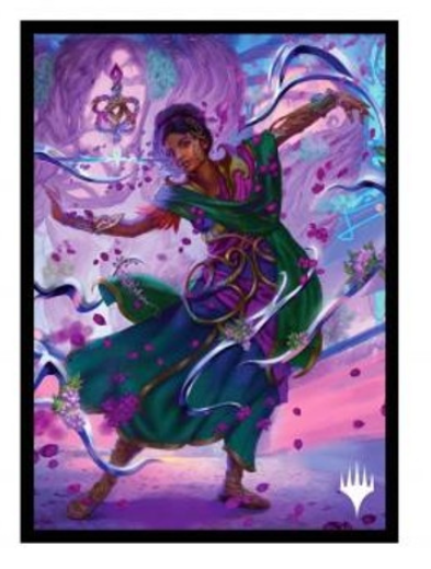 (image for) MTG Aetherdrift Deck Protector Sleeves Commander featuring Saheeli, Radiant Creator (100)