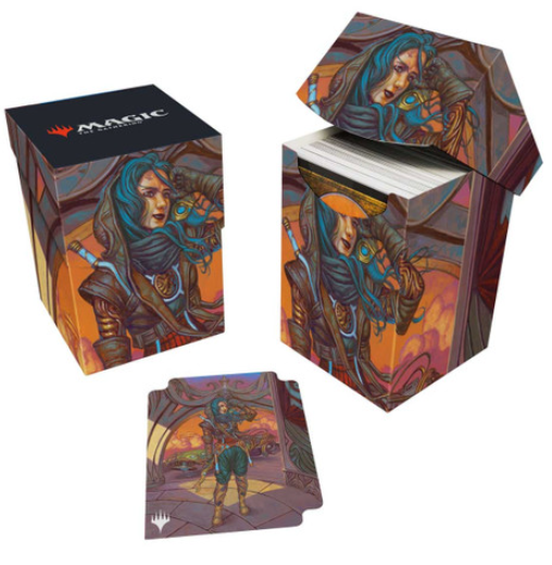 (image for) MTG Aetherdrift 100+ Deck Box Borderless Racer featuring Sita Varma, Masked Racer