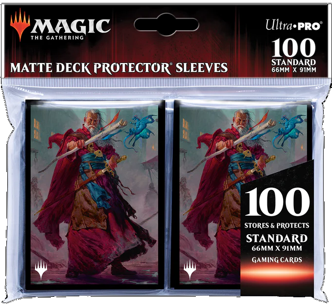 (image for) Commander Legends: Battle for Baldur's Gate Elminster Standard Deck Protector Sleeves (100ct) for Magic: The Gathering