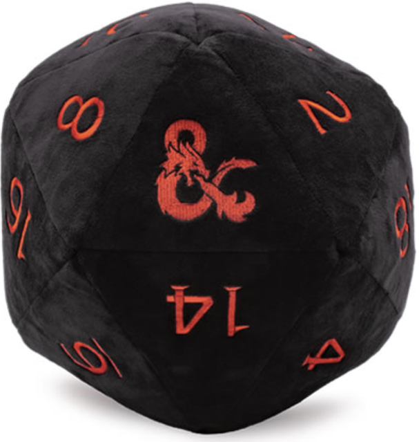 (image for) Ultra Pro - Dungeons & Dragons - Black and Red D20 Jumbo Plush Dice