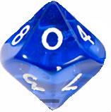 (image for) D10 Blue Gem Dice: Bag of 10