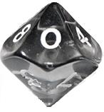 (image for) D10 Clear Gem Dice: Bag of 10