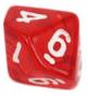(image for) D10 Red Gem Dice: Bag of 10