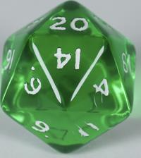 (image for) D20 Green Gem Dice: Bag of 10