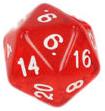 (image for) D20 Red Gem Dice: Bag of 10