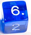 (image for) D6 Blue Gem Dice: Bag of 10
