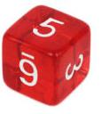 (image for) D6 Red Gem Dice: Bag of 10