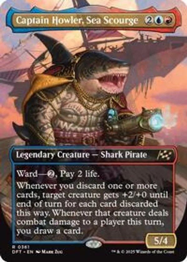 Captain Howler, Sea Scourge (Borderless) (Foil)