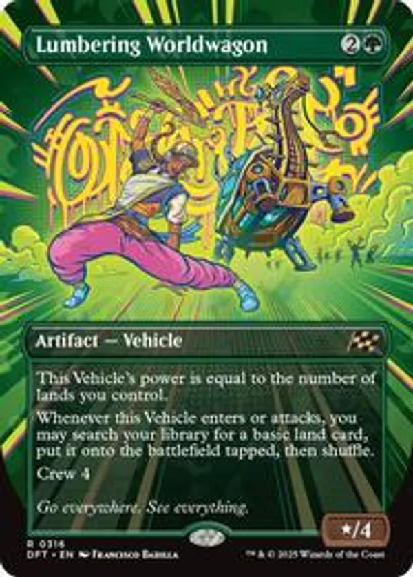 Lumbering Worldwagon (Borderless) (Foil)