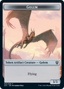 (image for) Golem (25) // Thopter Double-sided Token