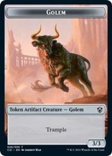 (image for) Golem (26) // Thopter Double-sided Token