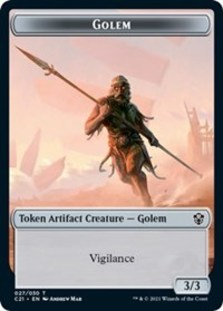 (image for) Golem (27) // Thopter Double-sided Token