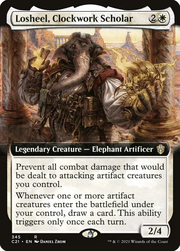 (image for) Losheel, Clockwork Scholar (Extended Art)