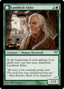 (image for) Lambholt Elder // Silverpelt Werewolf (Foil)