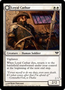 (image for) Loyal Cathar // Unhallowed Cathar (Foil)