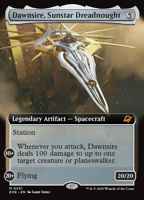 (image for) Dawnsire, Sunstar Dreadnought (Extended Art) (Foil)