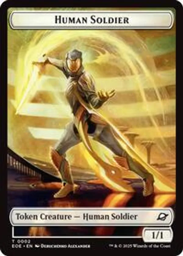 (image for) Human Soldier // Lander (0008) Double-Sided Token