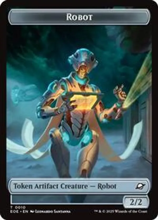 (image for) Robot // Emblem - Tezzeret, Cruel Captain Double-Sided Token