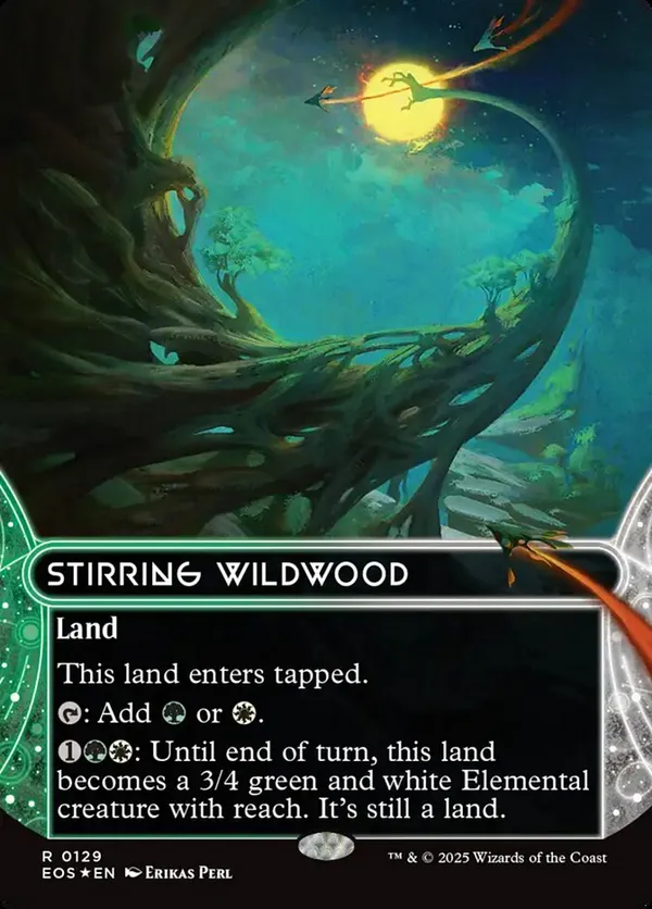 (image for) Stirring Wildwood (0129) (Borderless) (Galaxy Foil)