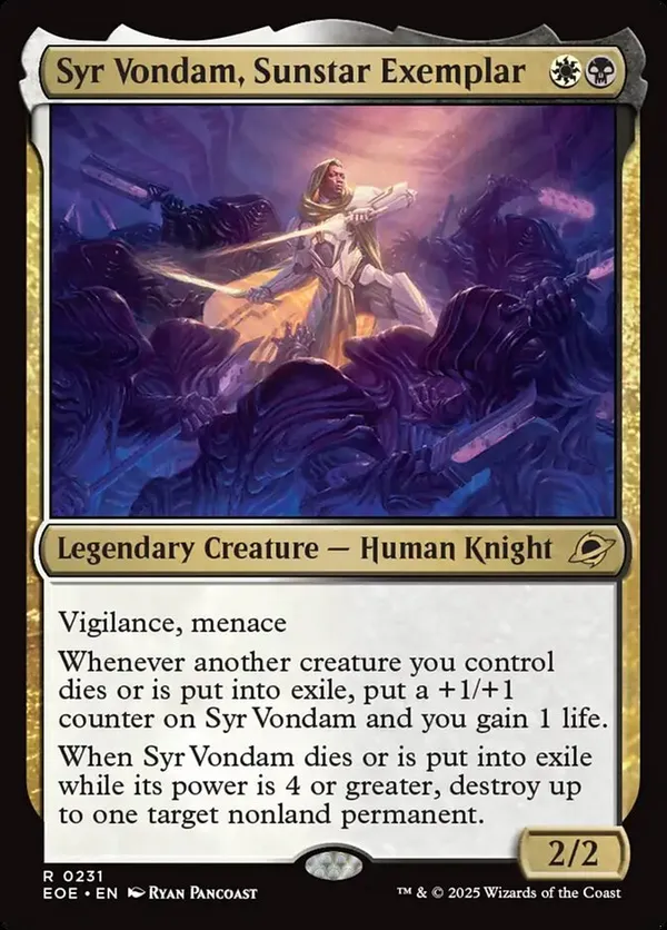(image for) Syr Vondam, Sunstar Exemplar (Foil)