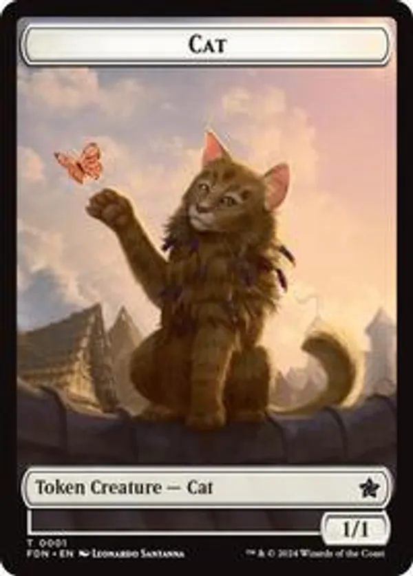 (image for) Cat (0001) // Cat (0002) Doubled-Sided Token