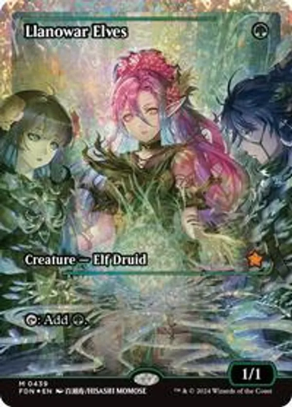 (image for) Llanowar Elves (Showcase) (Fracture Foil) (Foil)