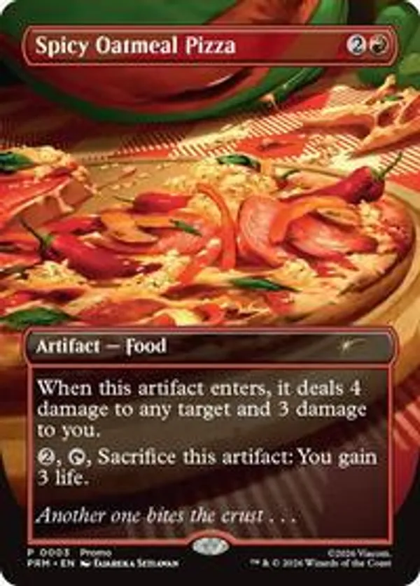 (image for) Spicy Oatmeal Pizza (Borderless)