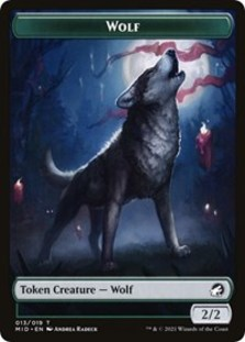 (image for) Wolf (013) // Clue (016) Double-sided Token (Challenger 2022)