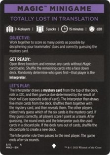 (image for) Magic Minigame: Totally Lost in Translation