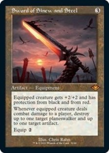 (image for) Sword of Sinew and Steel (Retro Frame) (Foil Etched)