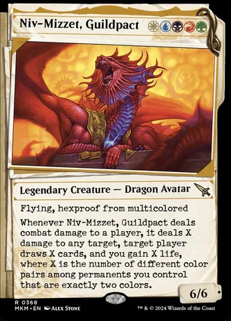 (image for) Niv-Mizzet, Guildpact (Showcase) (368) (Foil)