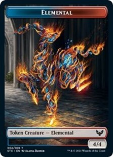 (image for) Elemental (2) // Emblem - Lukka, Wayward Bonder Double-sided Token