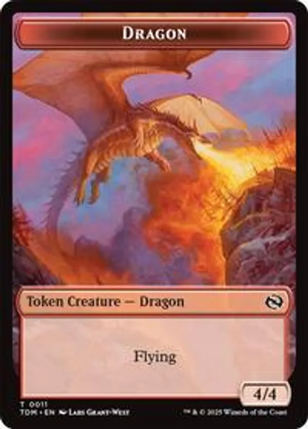 (image for) Dragon (0011) // Warrior Double-Sided Token