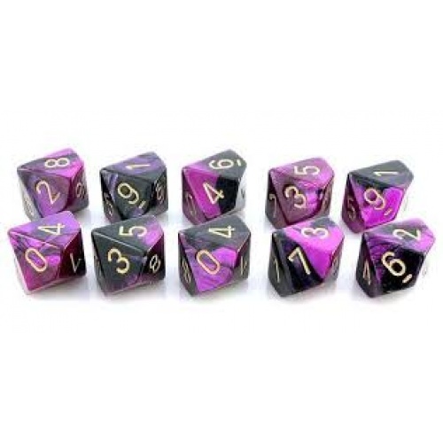 (image for) Oblivion Dice - D10 Black / Purple