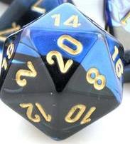 (image for) Oblivion Dice - D20 Black / Blue