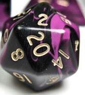 (image for) Oblivion Dice - D20 Black / Purple