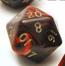 (image for) Oblivion Dice - D20 Black / Red