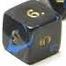 (image for) Oblivion Dice - D6 Black / Blue