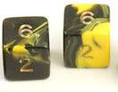 (image for) Oblivion Dice - D6 Black / Yellow