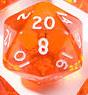 (image for) D20 Orange Gem Dice: Bag of 10