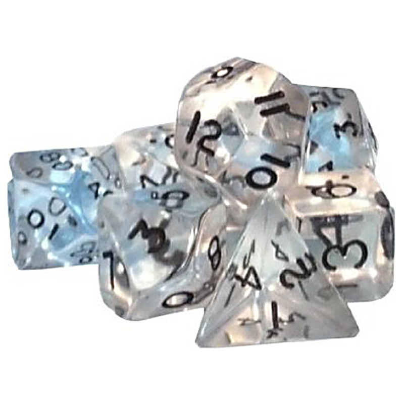 (image for) Clear Gem Poly Dice Bag of 7