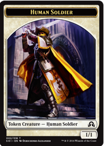 (image for) Human Soldier Token - Shadows Over Innistrad