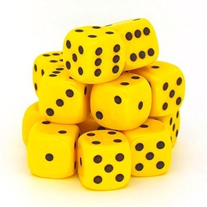 Spot Yellow Dice Bag of 100 (image for) Spot Yellow Dice Bag of 100