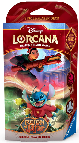 (image for) Disney Lorcana Trading Card Game - Reign of Jafar Starter Deck - Ruby/Steel
