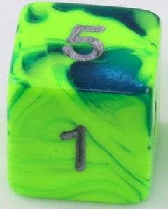 (image for) Toxic Dice: Green / Blue D6