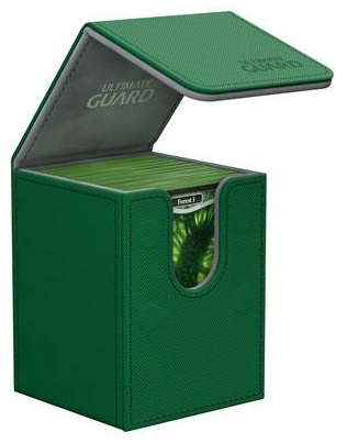 Ultimate Guard Xenoskin Flip Deck Case Green 100+ (image for) Ultimate Guard Xenoskin Flip Deck Case Green 100+