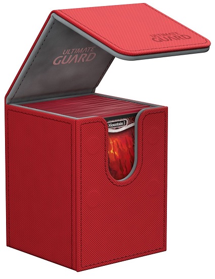 Ultimate Guard Xenoskin Flip Deck Case Red 100+ (image for) Ultimate Guard Xenoskin Flip Deck Case Red 100+