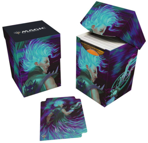 (image for) MTG Aetherdrift 100+ Deck Box Borderless Racer featuring Winter, Cursed Rider