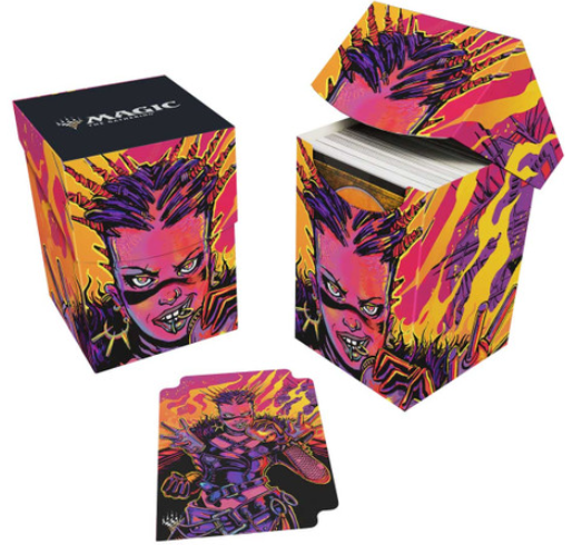 (image for) MTG Aetherdrift 100+ Deck Box Borderless Racer featuring Far Fortune, End Boss